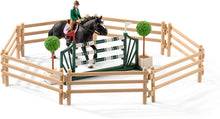 Load image into Gallery viewer, Schleich Horse Club 40-piece Riding School Playset with Riders and Horse Toys for Kids Ages 5-12