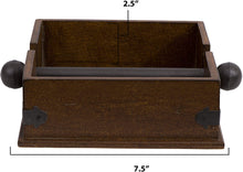 Load image into Gallery viewer, Creative Co-op Square Wood Holder With Metal Bar