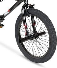 Load image into Gallery viewer, Experiment with Tricks Ride to Meet Up with Friends 20 inch Hyper Spinner Gloss Black with Red Accent BMX Bike