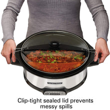 Load image into Gallery viewer, Hamilton Beach Stay or Go Programmable 7 Qt. Slow Cooker with Party Dipper 33478