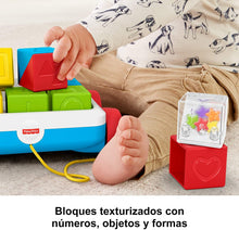 Load image into Gallery viewer, Fisher-Price Pull-Along Activity Blocks, Toy Wagon for Babies