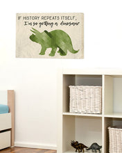 Load image into Gallery viewer, The Kids Room by Stupell I'm So Getting a Dinosaur Green Triceratops Stretched Canvas Wall Art, Proudly Made in USA