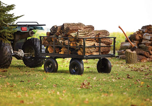 Gorilla Carts GOR1200-COM Heavy-Duty Steel Utility Cart with Removable Sides and 13" Tires, 1200-lbs. Capacity, Black