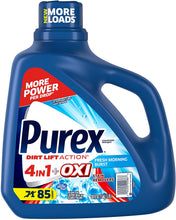 Load image into Gallery viewer, Purex Plus Oxi Fresh Detergent, Plus Oxi Stain Removers, Morning Burst, 128 Fl Oz
