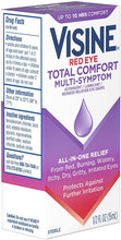 Load image into Gallery viewer, Visine Red Eye Total Comfort Multi-Symptom Eye Drops, All-in-One Astringent, Lubricant &amp; Redness Reliever Eye Drops for Irritated
