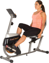 Load image into Gallery viewer, Fitness Reality R4000 Magnetic Tension Recumbent Bike with Workout Goal Setting Computer