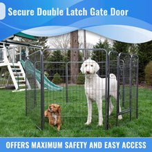 Load image into Gallery viewer, Iconic Pet Heavy Duty Metal Tube Pen Pet Dog Exercise and Training Playpen in Varying Sizes - Portable Exercise Puppy Cage with 8 Interlocking Metal Tube Panels, No Tools Required to Setup