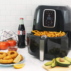 Maxi-Matic Personal Compact Space Saving Electric Hot Air Fryer Oil-Less Healthy Cooker, Timer & Temperature Controls, PFOA/PTFE Free, 700-Watts with Recipes