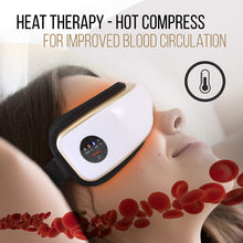 Load image into Gallery viewer, Heated Therapy Electric Eye Massager - Wireless Temple and Eye Massager Tool with Air Pressure and Vibration for Migraine, Built-in Battery, Headache and Stress Relief Equipment - SereneLife SLEYMSG55