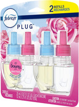 Load image into Gallery viewer, Febreze Noticeable with Downy April Fresh Scent Dual Oil Refill Air Freshener, 2 ct