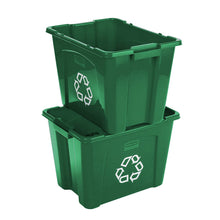 Load image into Gallery viewer, Stackable Recycling Box, 14 gal, Green