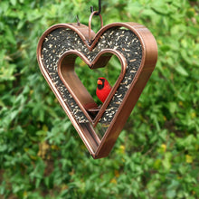 Load image into Gallery viewer, Good Directions Copper Star Fly-Thru Bird Feeder Seed Capacity