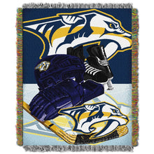 Load image into Gallery viewer, The Northwest Company Officially Licensed NHL Homefield Ice Advantage Woven Tapestry Throw Blanket, 48" x 60"