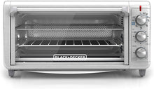 Load image into Gallery viewer, Black+Decker TO3265XSSD Extra Wide Crisp ‘N Bake Air Fry Toaster Oven, Silver, Fits 9&quot; x 13&quot; Pan