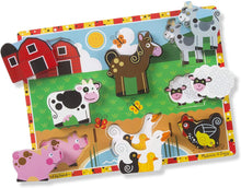 Load image into Gallery viewer, Melissa &amp; Doug Wooden Chunky Puzzles Set - Farm and Pets