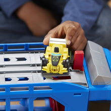 Load image into Gallery viewer, Playskool Heroes Transformers RBT Optimus Prime Race Track Trailer Playset