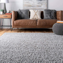 Load image into Gallery viewer, nuLOOM Cozy Soft &amp; Fluffy Solid Shag Area Rug, 4' x 6', Silver