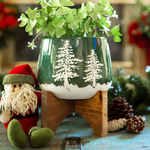 Load image into Gallery viewer, Flora Bunda 5“ Ceramic Planter on Wood Stand