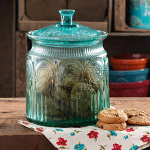 Load image into Gallery viewer, The Pioneer Woman Adeline Cookie Jar Turquoise, 1.0 CT