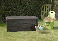 Load image into Gallery viewer, Keter Brightwood 120 Gallon Outdoor Garden Resin Patio Storage Furniture Deck Box