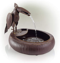 Load image into Gallery viewer, Alpine Corporation Metal Toucan Fountain - Outdoor Water Fountain for Garden, Patio, Deck, Porch - Yard Art Decor