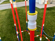 Load image into Gallery viewer, Funphix Medium Sprinklers Set with Poles and Hose - Outdoor Construction Fun for Kids with Water Sprinkler System