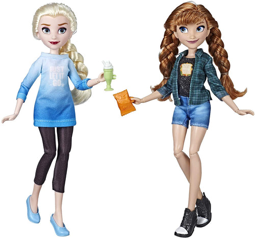 Disney Princess Ralph Breaks The Internet Movie Dolls, Elsa & Anna Dolls with Comfy Clothes & Accessories