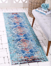 Load image into Gallery viewer, Unique Loom Vita Collection Area Rug, 2' x 6' 7, Turquoise