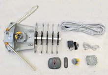 Load image into Gallery viewer, BoostWaves Supreme Amplified Outdoor Remote Controlled HDTV UHF VHF Antenna FM Radio 360 Degree Motorized Rotation Kit with 50ft RG6 and Clips Works UP to 2 TV&#39;s- Premium Flagship Model!