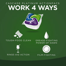 Load image into Gallery viewer, Cascade Platinum Dishwasher Pods, ActionPacs Detergent, Fresh Scent, 36 count