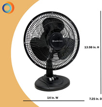 Load image into Gallery viewer, Comfort Zone CZ121 3-Speed 12-inch Oscillating Table Fan with Adjustable Tilt