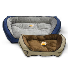 Load image into Gallery viewer, K&amp;H Pet Products Bolster Couch Pet Bed  Small Mocha/Tan 21" x 30"