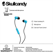 Load image into Gallery viewer, Skullcandy Effortless Sound Skullcandy Jib With Mic Earbuds, Blue (S2Duyk,628)