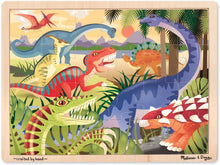 Load image into Gallery viewer, Melissa &amp; Doug Dinosaurs Wooden Jigsaw Puzzle With Storage Tray (24 pcs)