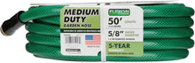 Load image into Gallery viewer, Flexon 50&#39; Medium-Duty Garden Hose, Green