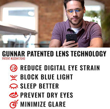 Load image into Gallery viewer, Gaming Glasses | Blue Light Blocking Glasses | Vertex/Onyx by Gunnar | 35% Blue Light Protection, 100% UV Light, Anti-Reflective to Protect &amp; Reduce Eye Strain &amp; Dryness