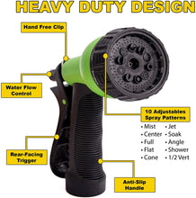 Load image into Gallery viewer, JAHRSTIM Titan Steel Strong Heavy-Duty Steel Metal Hose with 10 Nozzle Settings, Durable Rubber Gaskets and Tear Resistant, 3/4&quot; Diameter