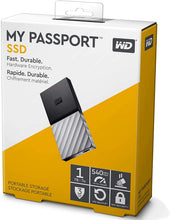 Load image into Gallery viewer, WD 256GB My Passport SSD External Portable Drive, USB 3.1, Up to 540 MB/s - WDBKVX2560PSL-WESN