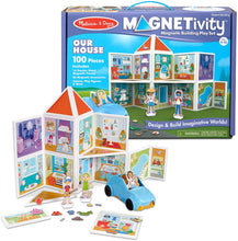Load image into Gallery viewer, Melissa &amp; Doug Magnetivity Magnetic Building Play Set – Our House with Vehicle (100Piece)