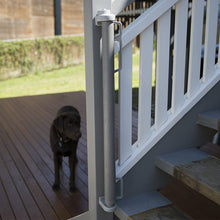 Load image into Gallery viewer, Perma Child Safety Outdoor Retractable Baby Gate, Extra Wide up to 71”, Gray