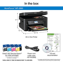 Load image into Gallery viewer, Epson Workforce WF-2860 All-in-One Wireless Color Printer with Scanner, Copier, Fax, Ethernet, Wi-Fi Direct and NFC, Amazon Dash Replenishment Enabled