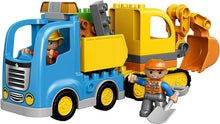Load image into Gallery viewer, LEGO DUPLO Town Truck &amp; Tracked Excavator 10812 Dump Truck and Excavator Kids Construction Toy with DUPLO Construction Worker Figures