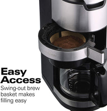 Load image into Gallery viewer, Hamilton Beach Programmable Grind and Brew Coffee Maker (45505), 12 Cup, Black