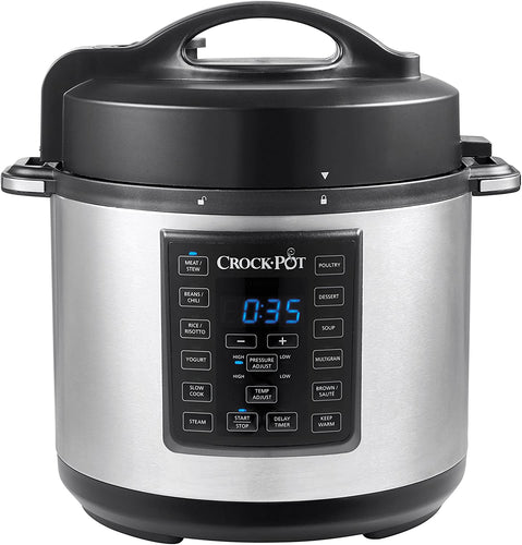 Crock-Pot Multi-Use XL Express Crock Programmable Slow Cooker and Pressure Cooker with Manual Pressure, Boil & Simmer