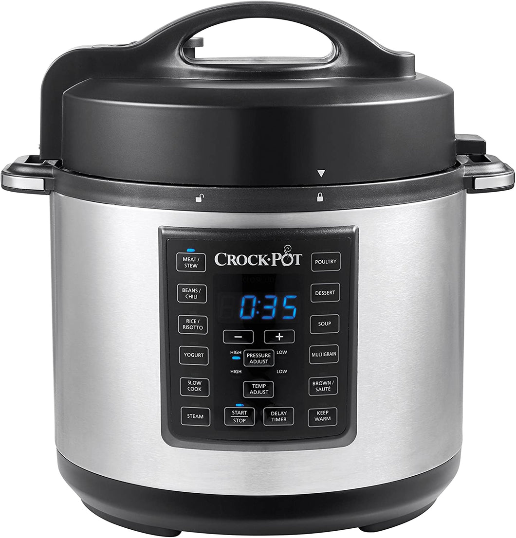 Crock-Pot Multi-Use XL Express Crock Programmable Slow Cooker and Pressure Cooker with Manual Pressure, Boil & Simmer