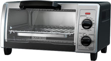 Load image into Gallery viewer, BLACK+DECKER 4-Slice Toaster Oven with Easy Controls, Stainless Steel, TO1705SB,Medium