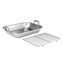 Load image into Gallery viewer, Tramontina Gourmet Prima Roasting Pan with Basting Grill
