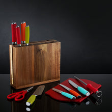 Load image into Gallery viewer, Fiesta Block and Cutting Board, 12-Piece Solid Cutlery Set