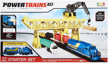 Load image into Gallery viewer, Power Trains Starter Set with Port Cargo Loader Crane Train Play Set