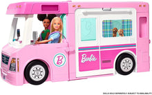 Load image into Gallery viewer, Barbie 3-in-1 DreamCamper Vehicle, approx. 3-ft, Transforming Camper with Pool, Truck, Boat and 50 Accessories, Makes a Great Gift for 3 to 7 Year Olds, Multicolor